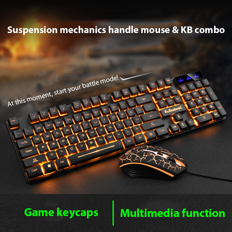 Gaming Keyboard Mouse Wireless - Zestaw klawiatury i myszy KM320 Wodoodporna,