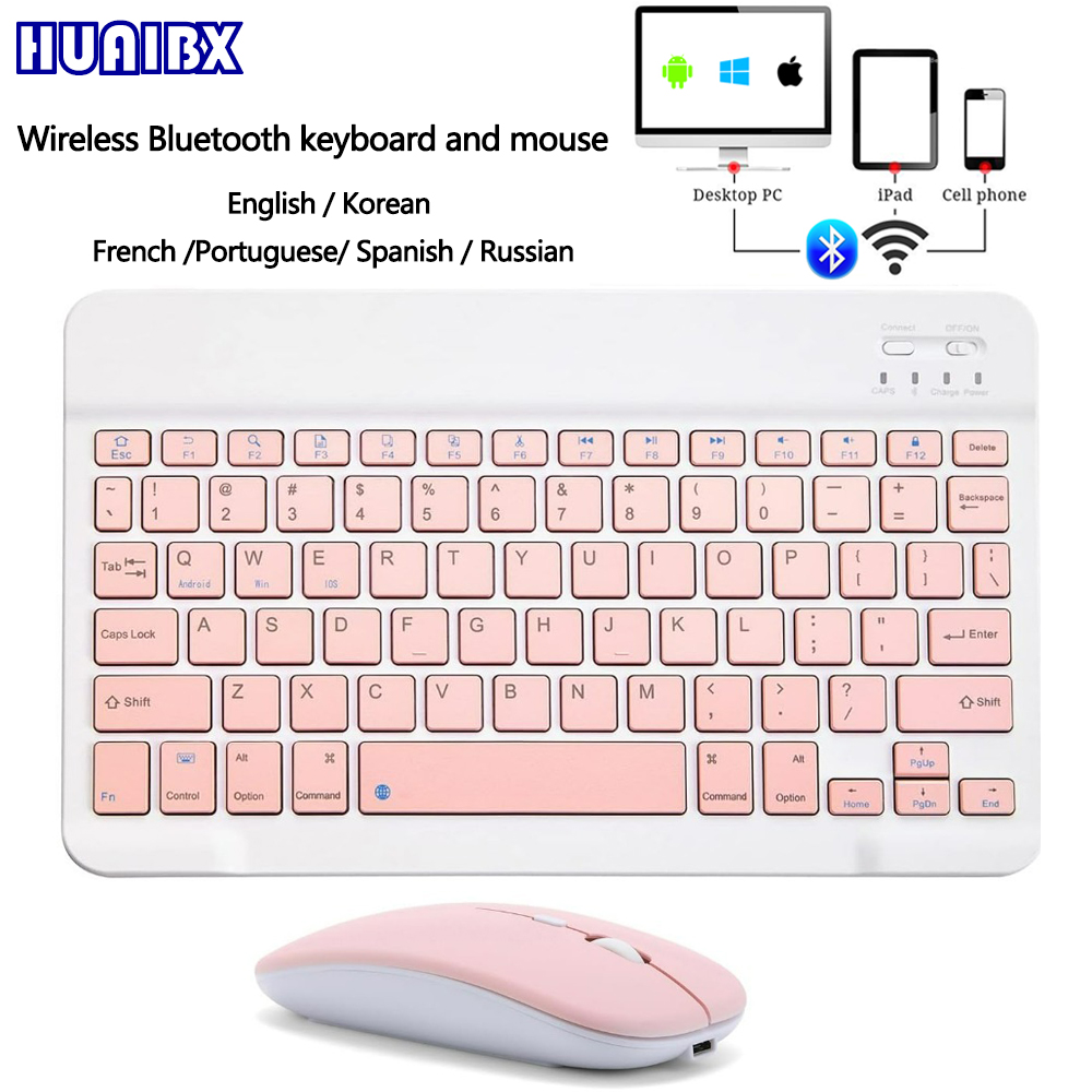Gaming Keyboard Mouse Wireless - 10-calowa bezprzewodowa mini klawiatura Bluetooth do