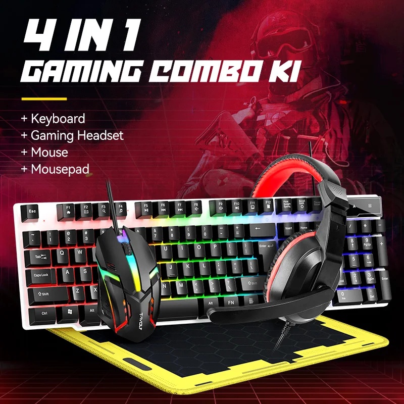 Gaming Keyboard And Mouse Set - NOWE Zestawy Klawiatury i Myszy USB
