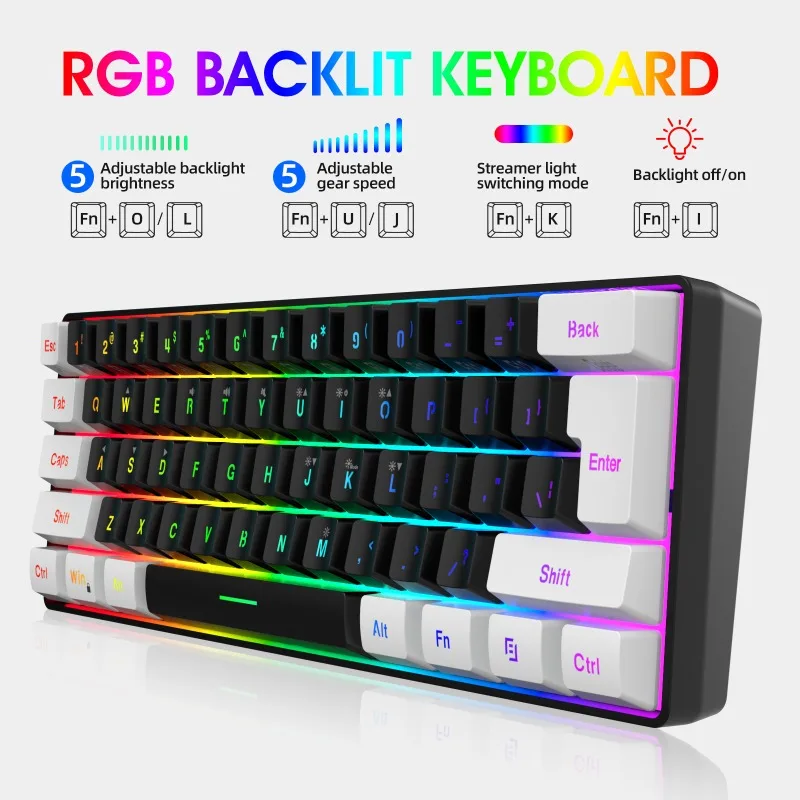 Zestaw Klawiatura i Mysz 60% d – Gaming Keyboard And Mouse Set recenzja i cena