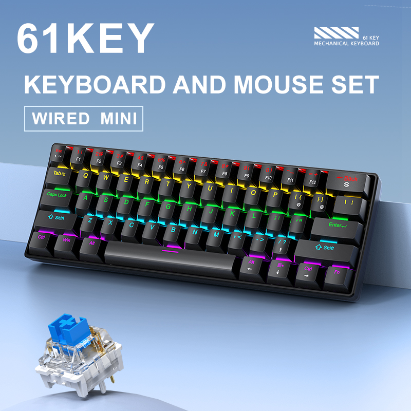 APAYADO K61 Mini Klawiatura Me – Gaming Keyboard And Mouse Set recenzja i cena