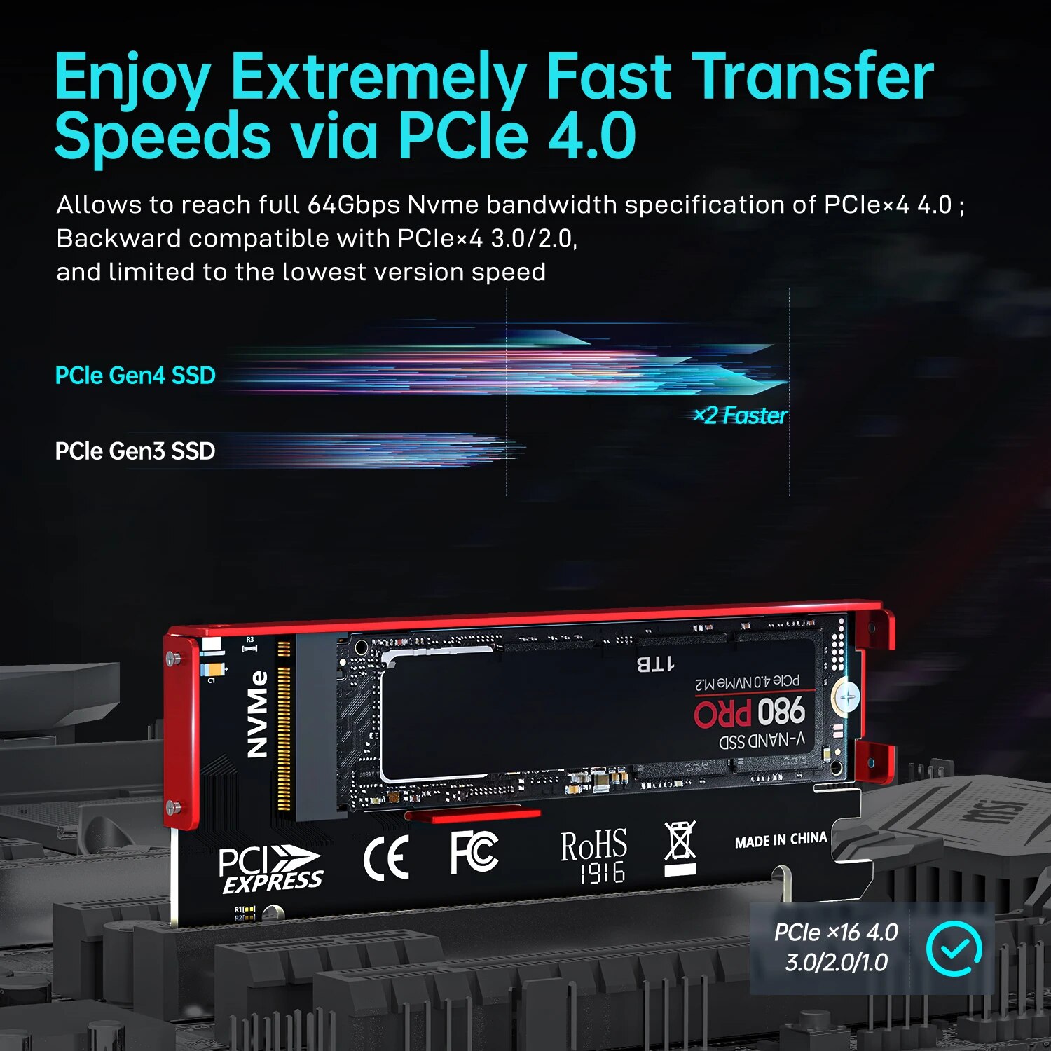 Adapter JEYI M.2 NVME do PCIE  – Samsung Ssd 980 Pro recenzja i cena