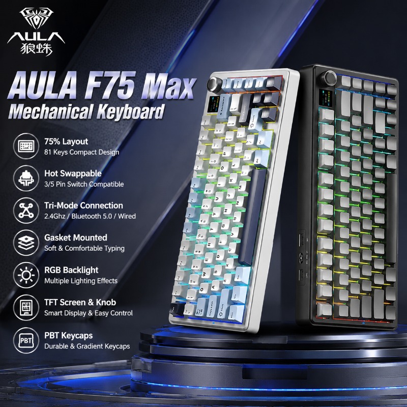 Klawiatura mechaniczna AULA F7 – Gaming Keyboard Ergo recenzja i cena