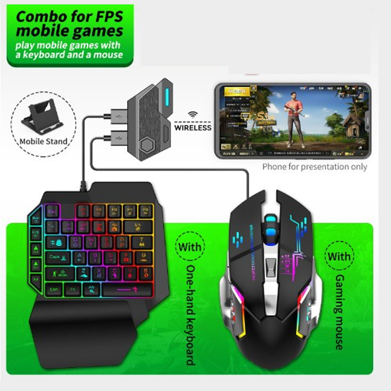 Zestaw konwertera klawiatura-m – Gaming Keyboard And Mouse Set recenzja i cena