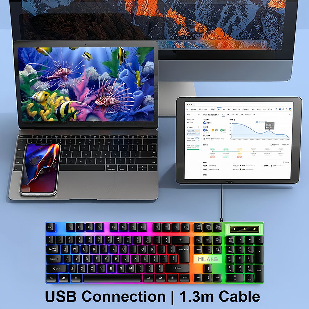 KEBIDUMEI Przewodowa klawiatur – Gaming Keyboard And Mouse Set recenzja i cena