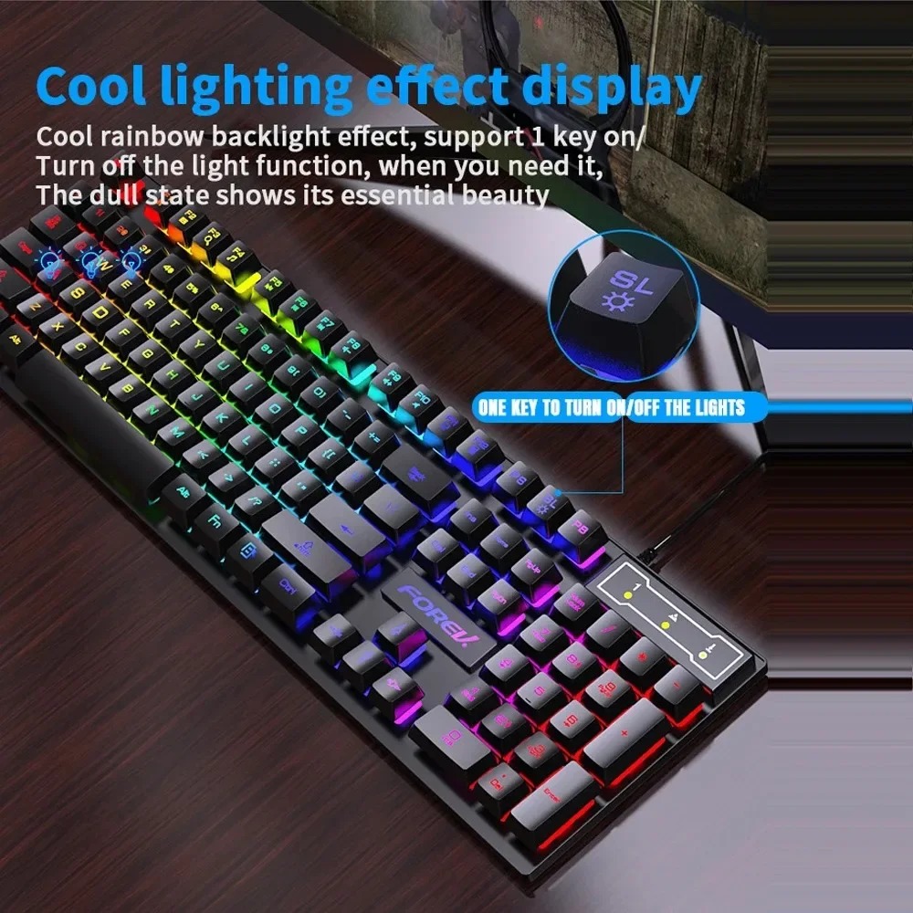 Klawiatura mechaniczna Kebidum – Keyboard Mouse Bundle Gaming recenzja i cena