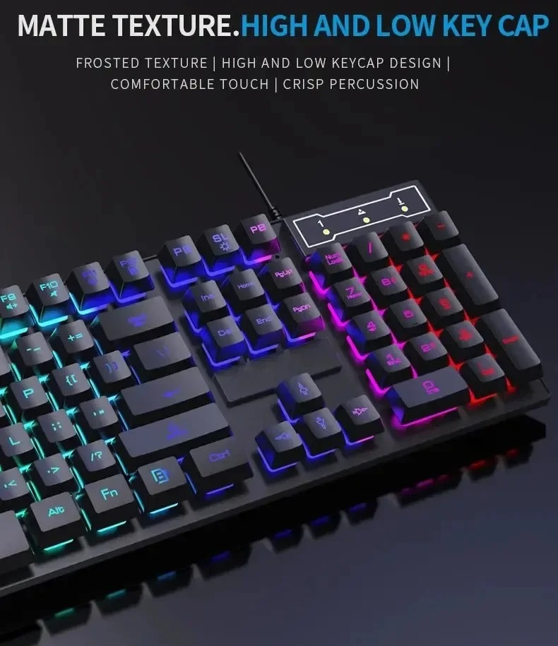 Klawiatura mechaniczna Kebidum – Keyboard Mouse Bundle Gaming recenzja i cena